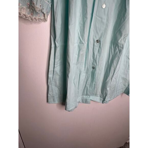 Vintage Barbizon Baby Blue Embroidered Nightgown Size Large - Picture 6 of 7